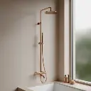 Y Aufputz-Badewannensystem mit Thermostat  Kupfer poliert (CP)