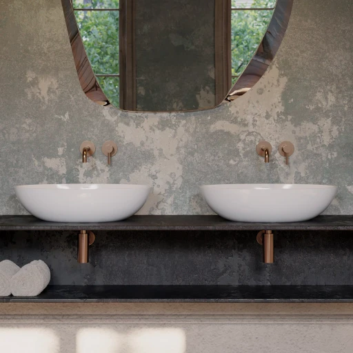 Siphon Dekorativer Waschtisch Siphon Kupfer gebürstetet (CPB)