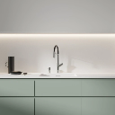 Vita Küchenarmatur mit ausziehbarem Auslauf Chrom poliert / Schwarz matt 