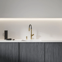 Vita Küchenarmatur mit ausziehbarem Auslauf Messing gebürstet (BSB)