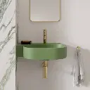 OVO M+ Aufsatz- und Wandwaschtisch - links,Olive matt (OL)55 x 36 cm OVO555UWLOL