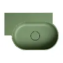 OVO M+ Aufsatz- und Wandwaschtisch - links,Olive matt (OL)55 x 36 cm OVO555UWLOL