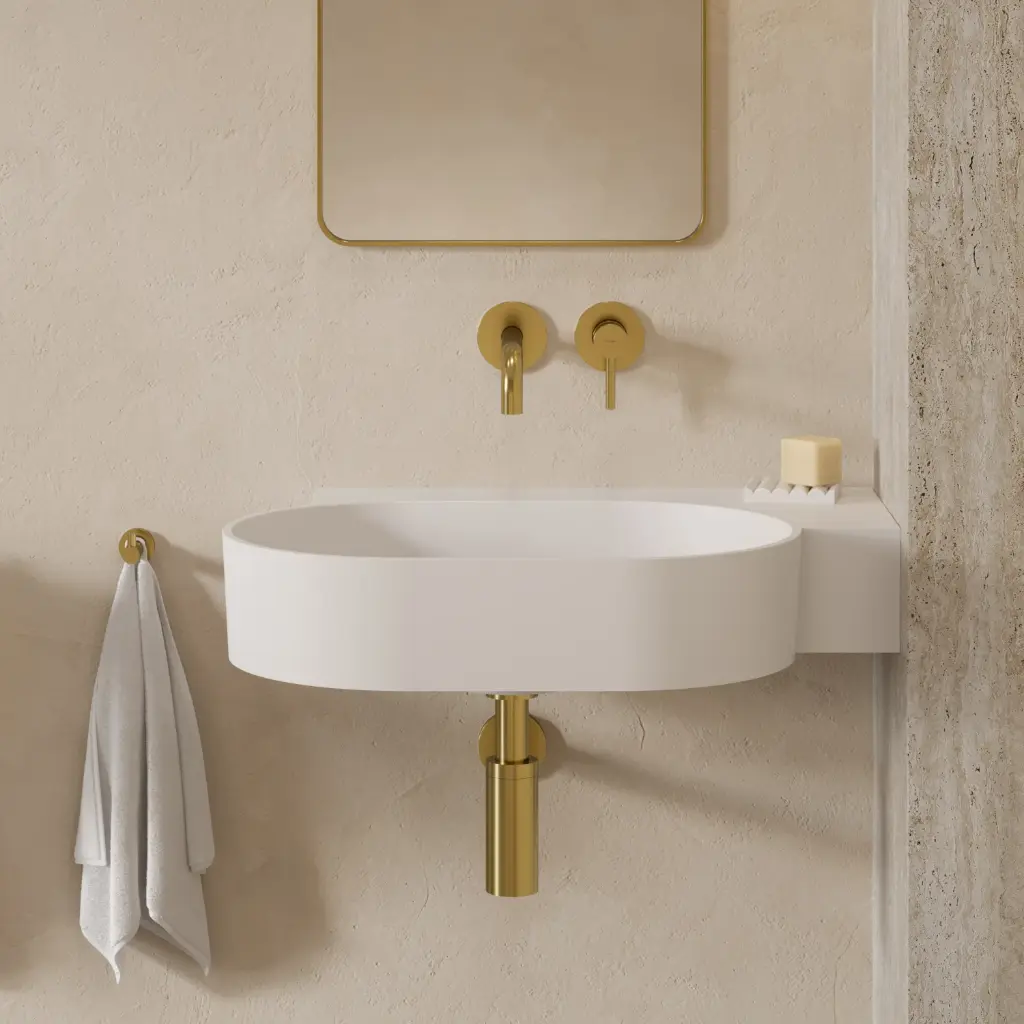 OVO M+ Aufsatz- und Wandwaschtisch - rechts,  Weiß matt (BM)64 x 44 cm OVO645UWPBM