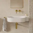 OVO M+ Aufsatz- und Wandwaschtisch - rechts,  Weiß matt (BM)64 x 44 cm OVO645UWPBM