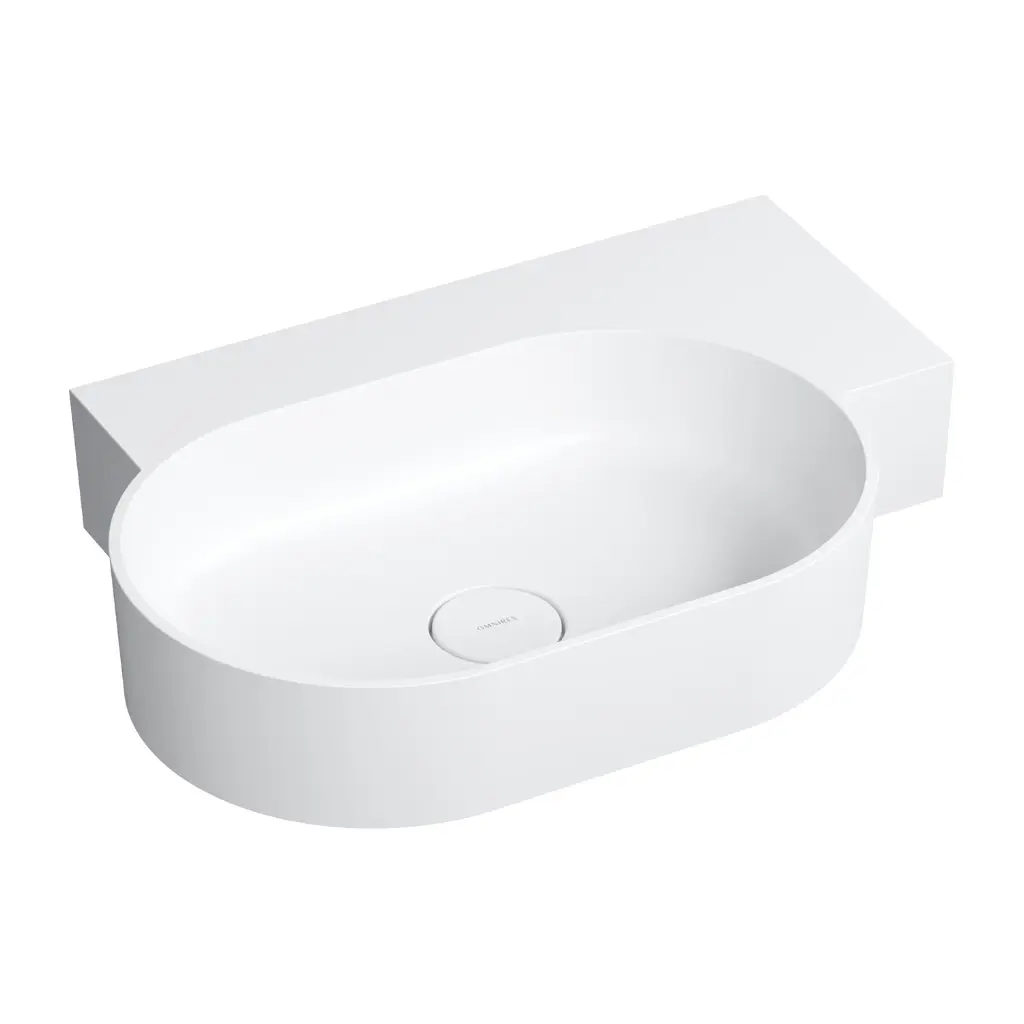 OVO M+ Aufsatz- und Wandwaschtisch - rechts,  Weiß matt (BM)64 x 44 cm OVO645UWPBM