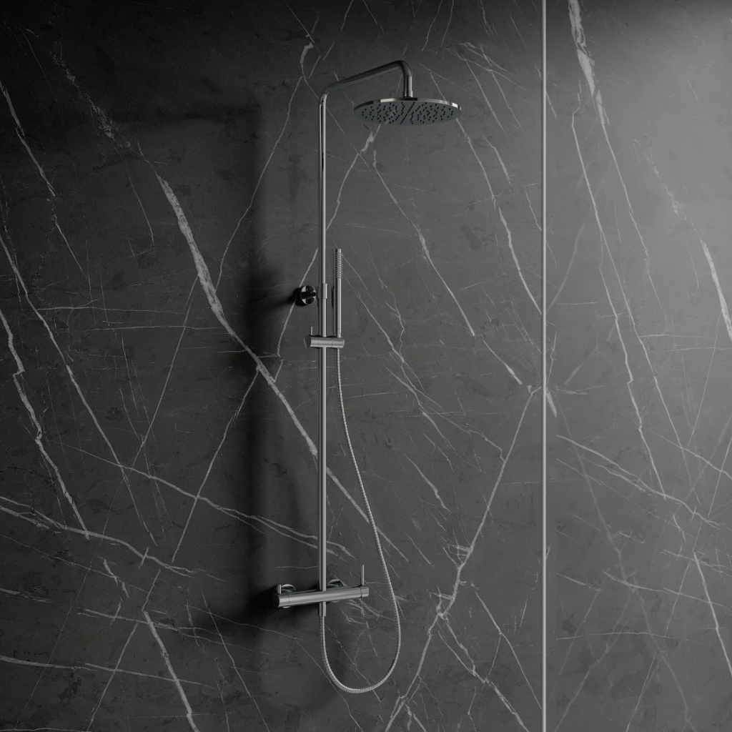 Y Aufputz-Duschsystem mit Thermostat Chrom poliert (CR) Y1244MCR