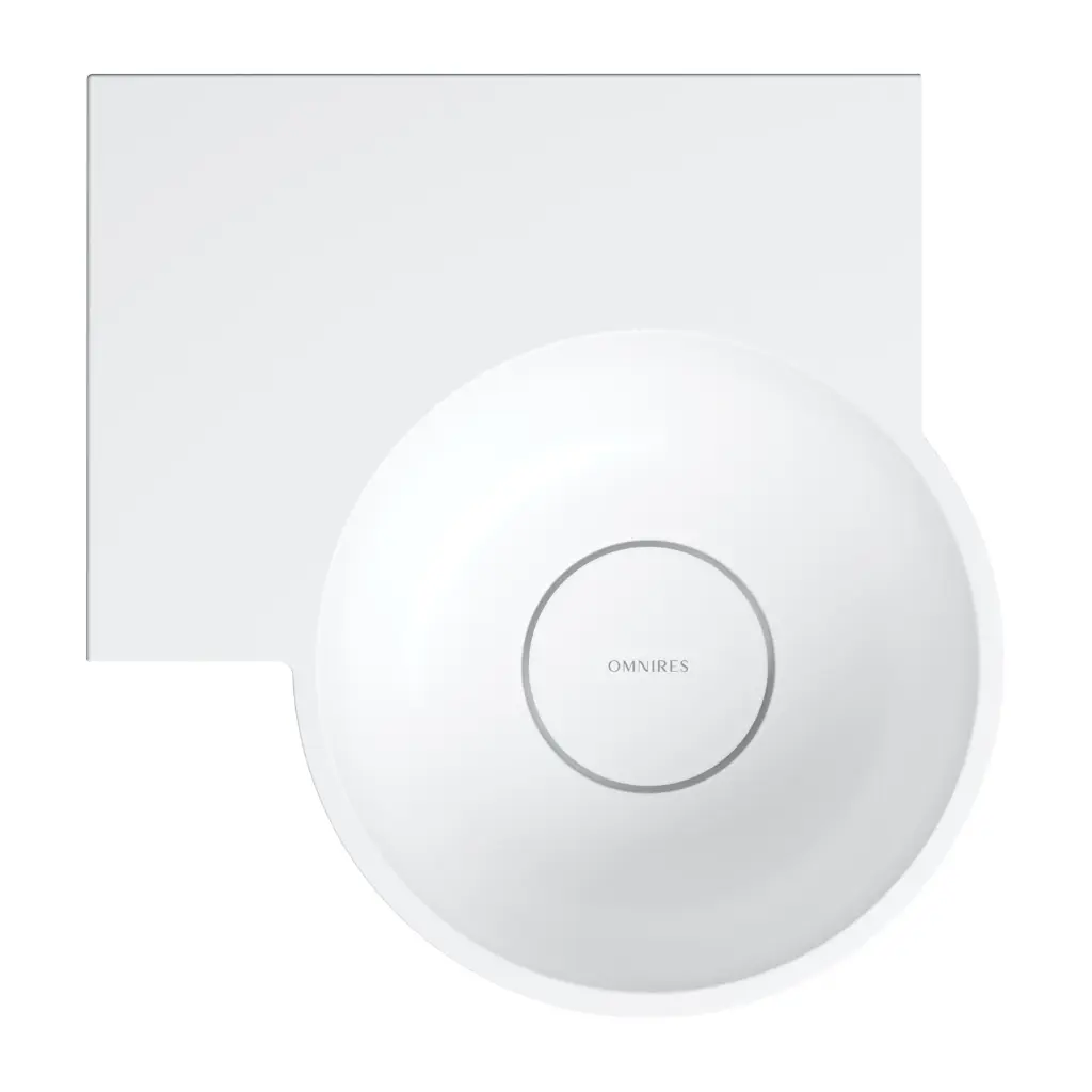 OVO M+ Aufsatz- und Wandwaschtisch - links,Weiß matt (BM)33 x 34 cm OVO335UWLBM