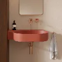 OVO M+ Aufsatz- und Wandwaschtisch - links,Terracotta matt (TE)64 x 44 cm OVO645UWLTE