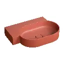 OVO M+ Aufsatz- und Wandwaschtisch - links,Terracotta matt (TE)64 x 44 cm OVO645UWLTE