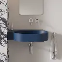 OVO M+ Aufsatz- und Wandwaschtisch - links,Midnight blue matt (MB)64 x 44 cm OVO645UWLMB