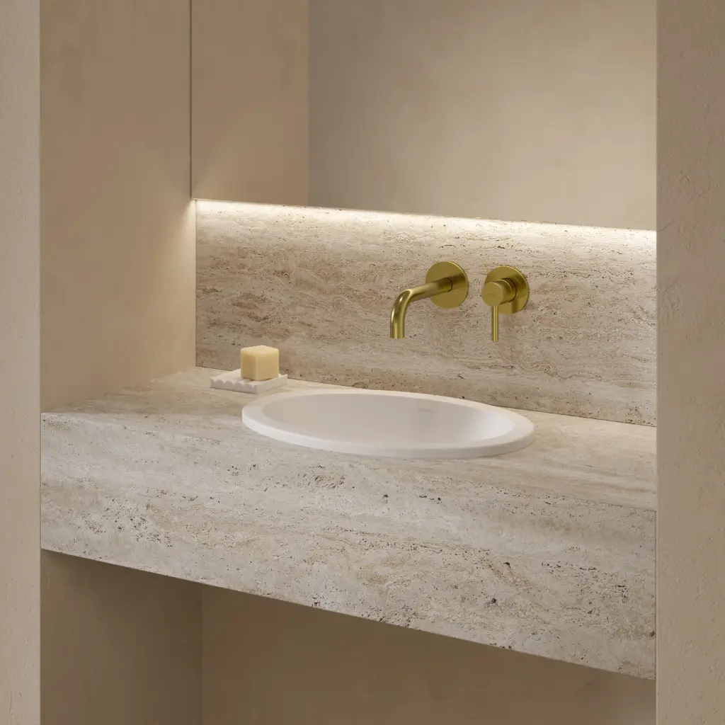 Shell M+ ,Unterbauwaschtisch 38 x 25 cm Weiß matt (BM)SHELL380UPBM