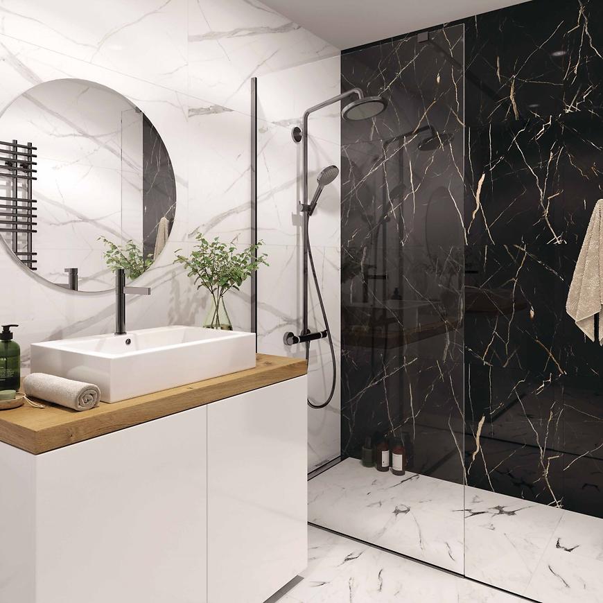 SPC Wand Paneel Calacatta White Hochglanz 60x120cm