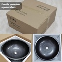 Design-Waschschale aus Keramik Schwarz Handgefertig– Rund 42 × 16 cm 