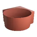 OVO M+  Runde Eckbadewanne, 120 x 120 cm Terracotta matt (TE) OVO120WNTE