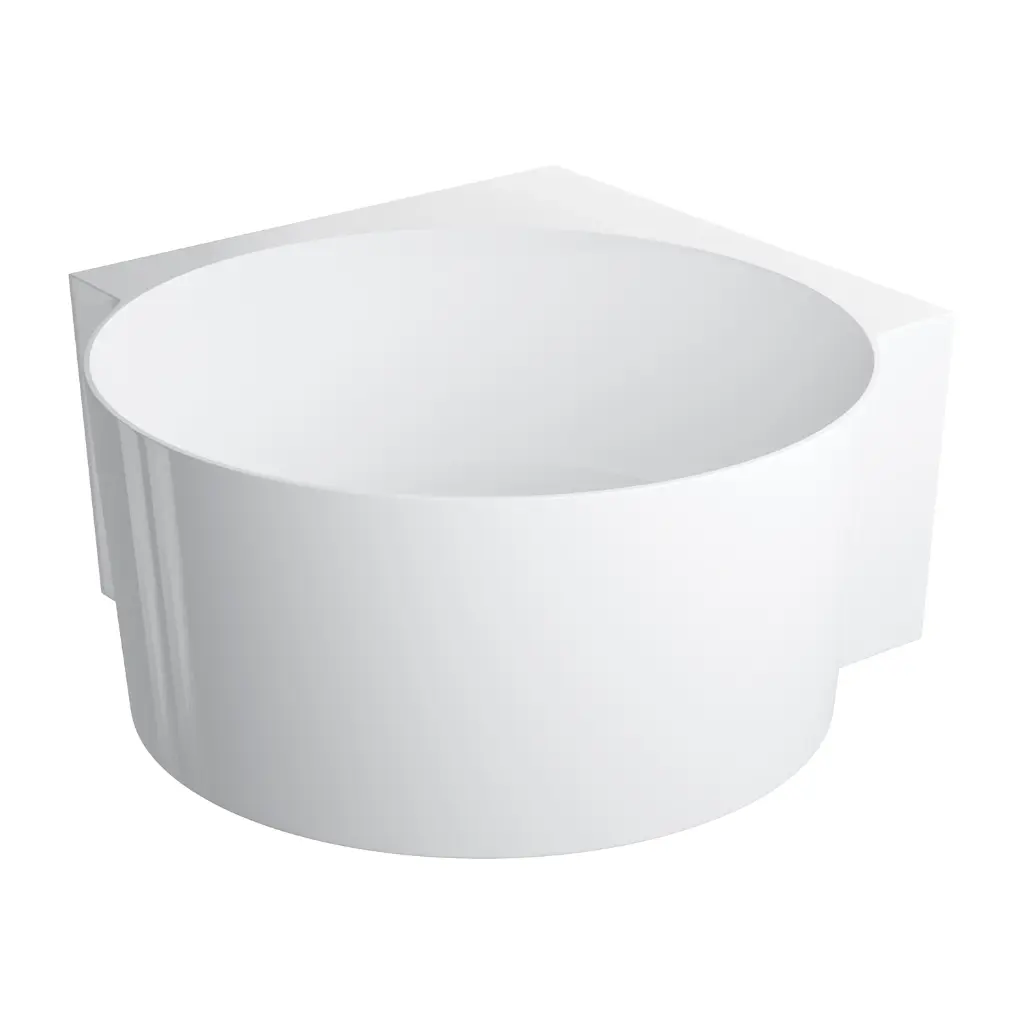 OVO M+  Runde Eckbadewanne, 120 x 120 cm Weiß glänzend (BP) OVO120WNBP