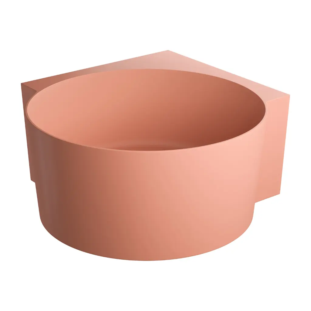 OVO M+  Runde Eckbadewanne, 120 x 120 cm Coral matt (CO) OVO120WNCO
