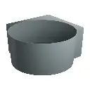 OVO M+  Runde Eckbadewanne, 120 x 120 cm Ash grey matt (AG) OVO120WNAG