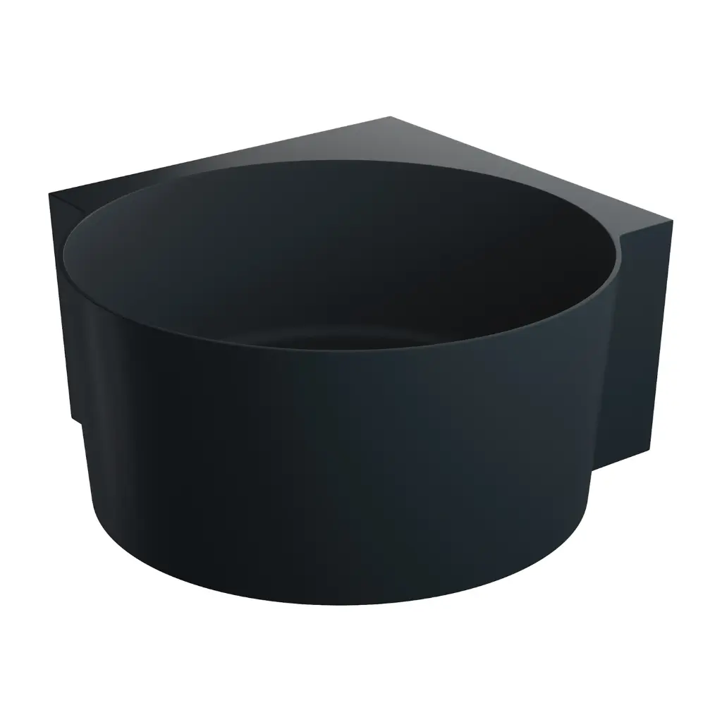 OVO M+  Runde Eckbadewanne, 120 x 120 cm Black lava matt (BLV) OVO120WNBLV