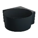 OVO M+  Runde Eckbadewanne, 120 x 120 cm Black lava matt (BLV) OVO120WNBLV