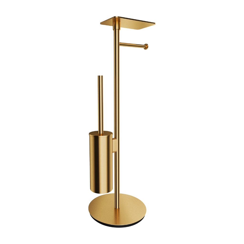 MODERN PROJECT  |  Ständer für Papier- und Toilettenbürste mit Ablage Gold gebürstet (GLB) MP60820GLB