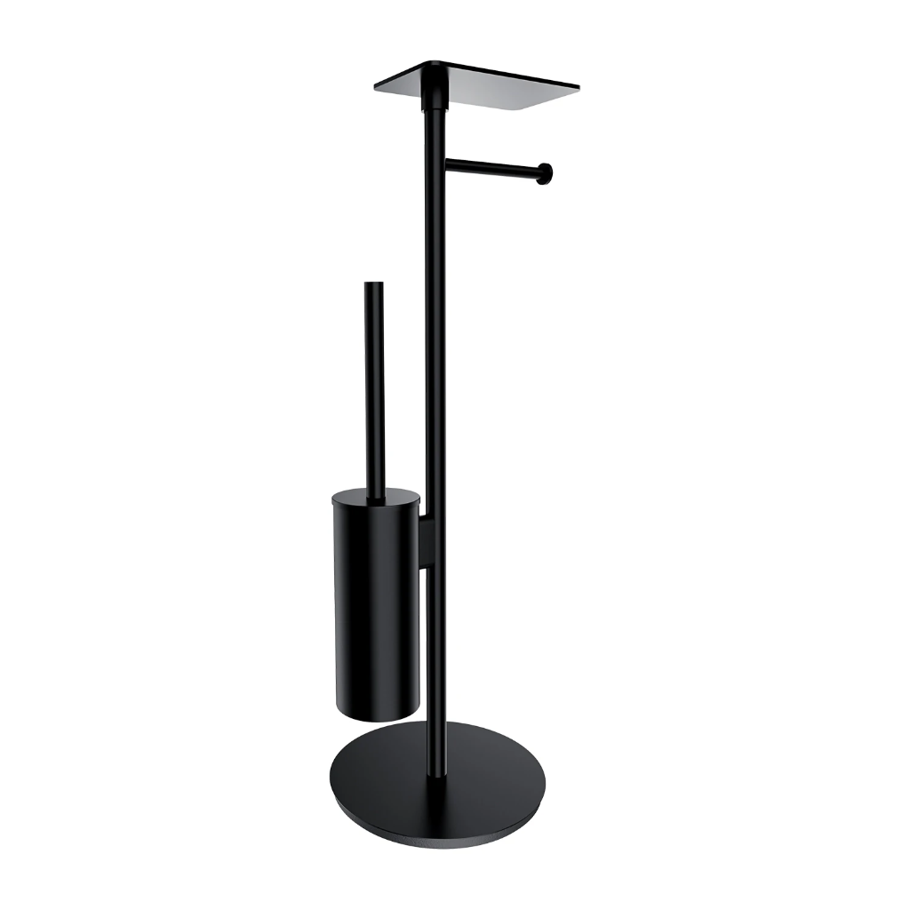 MODERN PROJECT  |  Ständer für Papier- und Toilettenbürste mit Ablage Schwarz matt (BLM) MP60820BL 