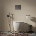  MODERN PROJECT Ständer für Papier- und Toilettenbürste mit Ablage Graphit gebürstet (GR) MP60820GR