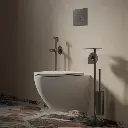  MODERN PROJECT Ständer für Papier- und Toilettenbürste mit Ablage Graphit gebürstet (GR) MP60820GR