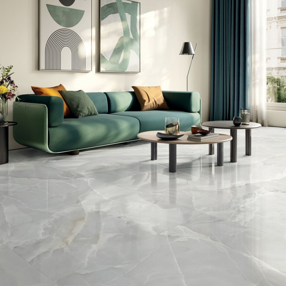 60x120cm Perpetual Onice Clear Hochglanz 9mm 