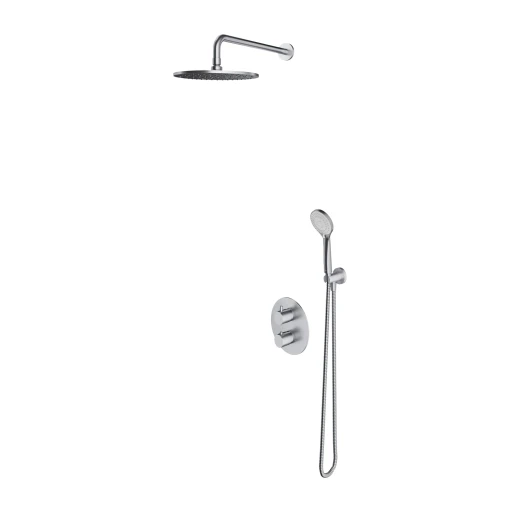  Y Unterputz-Duschsystem mit Thermostat Nickel gebürstet (NI) SYSYT05NI