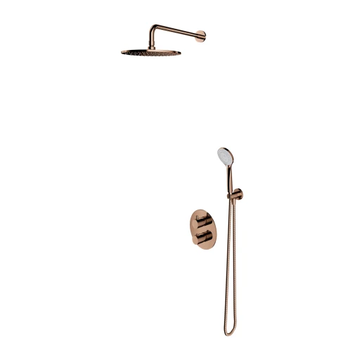 Y Unterputz-Duschsystem mit Thermostat Kupfer poliert (CP) SYSYT05CP