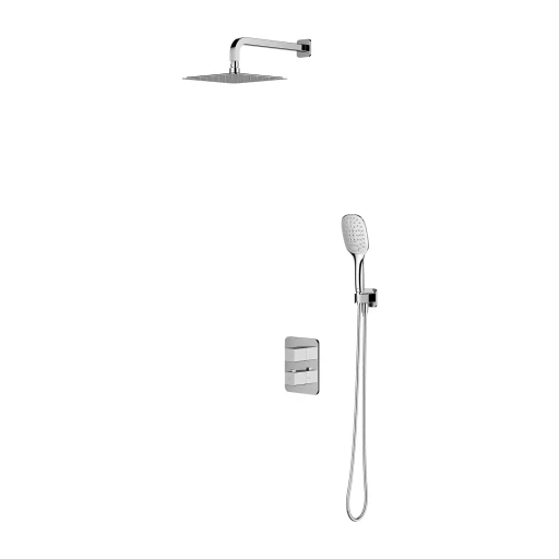 PARMA Unterputz-Duschsystem mit Thermostat Chrom poliert (CR) SYSPM11CR