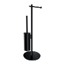 Modern Project Ständer für Papier- und Toilettenbürste  Schwarz matt (BLM)  MP60810BL 