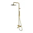 Y Aufputz-Badewannensystem mit Thermostat Gold gebürstetet (GLB) Y1234GLB