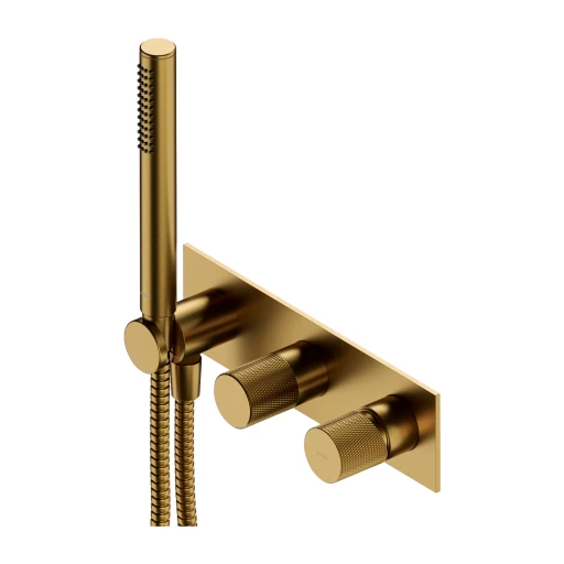 CONTOUR Unterputz-Badewannen- und Duscharmatur mit Handbrause Gold gebürstetet (GLB) CT8035-1GLB