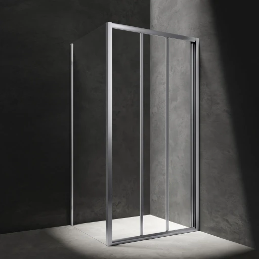 Bronx  Rechteck-Duschkabine mit Schiebetür, 140 x 80 cm Chrom poliert / klarglas (CRTR) BR1480CRTR