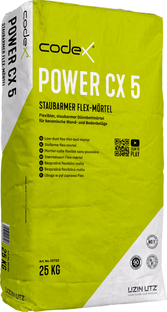 CODEX Power CX 5 Flex-Grossformatkleber 25KG STAUBARM