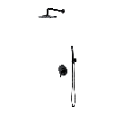 Y Unterputz Duschsystem mit Thermostat Schwarz seidenmatt (BLH) SYSY18BL