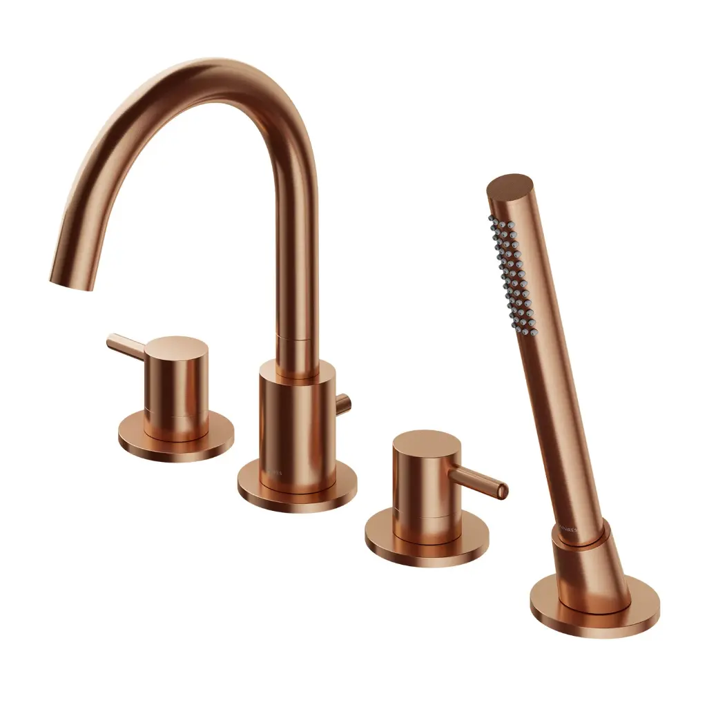 Y 4-Loch-Badewannenarmatur Kupfer gebürstetet (CPB) Y1232CPB