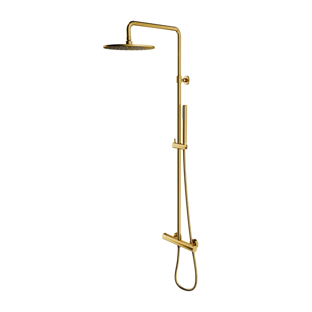 Y Aufputz-Duschsystem mit Thermostat Gold gebürstet (GLB) Y1244SUGLB