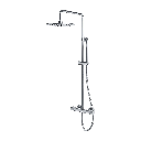 CONTOUR Aufputz-Duschsystem mit Thermostat Chrom poliert (CR) CT8044CR
