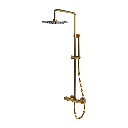 CONTOUR Aufputz-Duschsystem mit Thermostat Gold gebürstetet (GLB) CT8044GLB