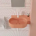 OVO M+ Aufsatz- und Wandwaschtisch - rechts,Coral matt (CO) 55 x 36 cm  OVO555UWPCO