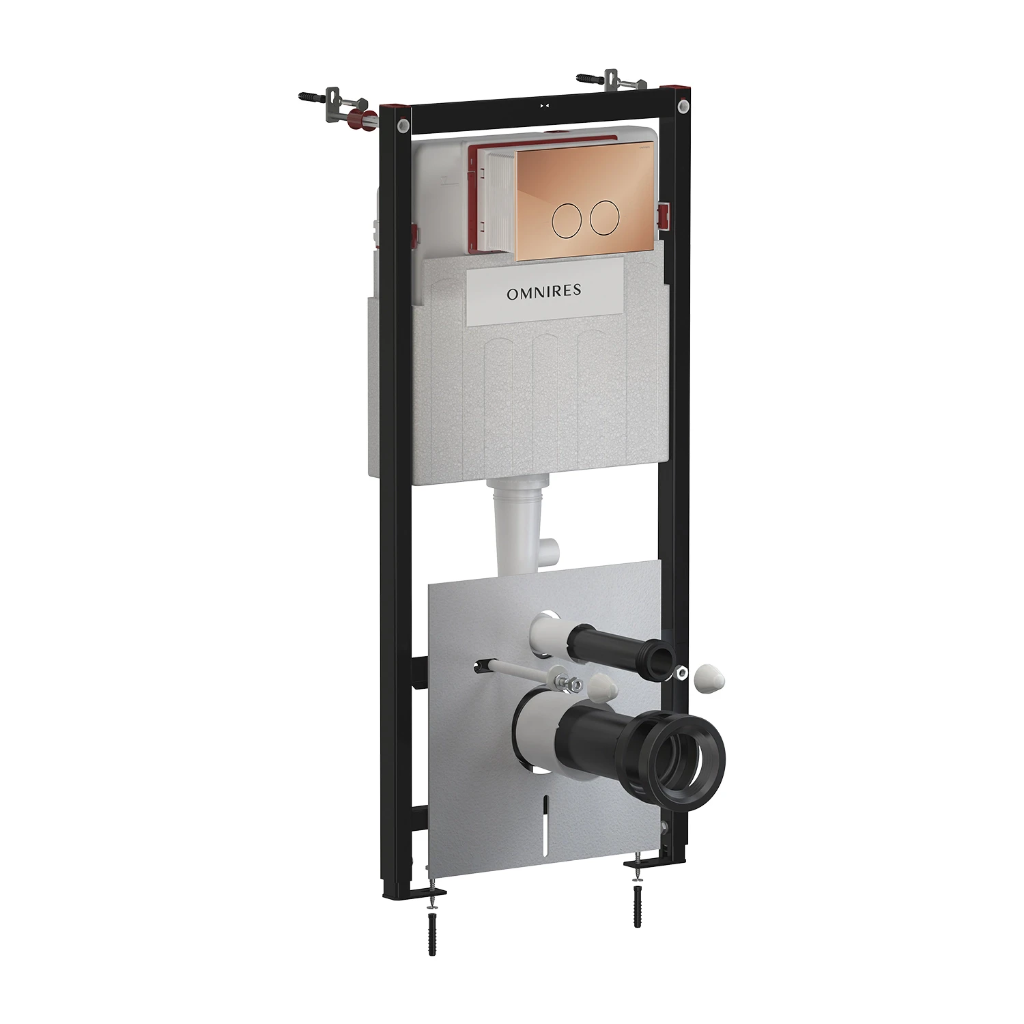 STRONGFRAME Vorwandelement mit ECO-Spülung + MINIMAL WC-Betätigungsplatte Weiß matt (WM) STFWCECO1M-RWM 