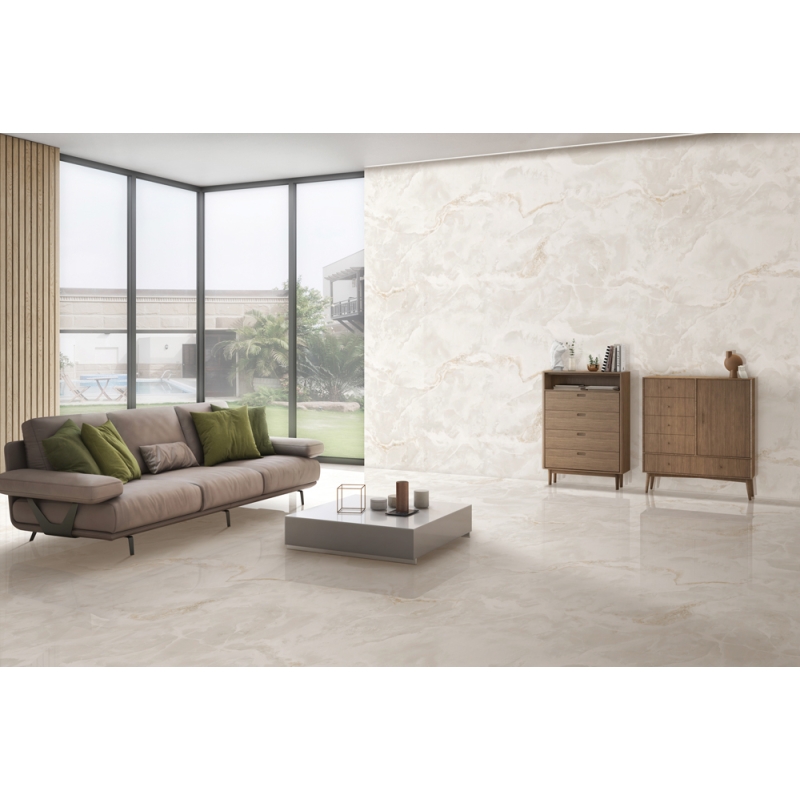  60x120cm Endless Love ONYX Ivory Hochglanz 9mm