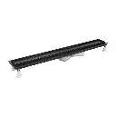 Lowfix Duschrinne mit befliesbarer Blende, 60 cm Schwarz seidenmatt (BLH) LOWFIX60TBL