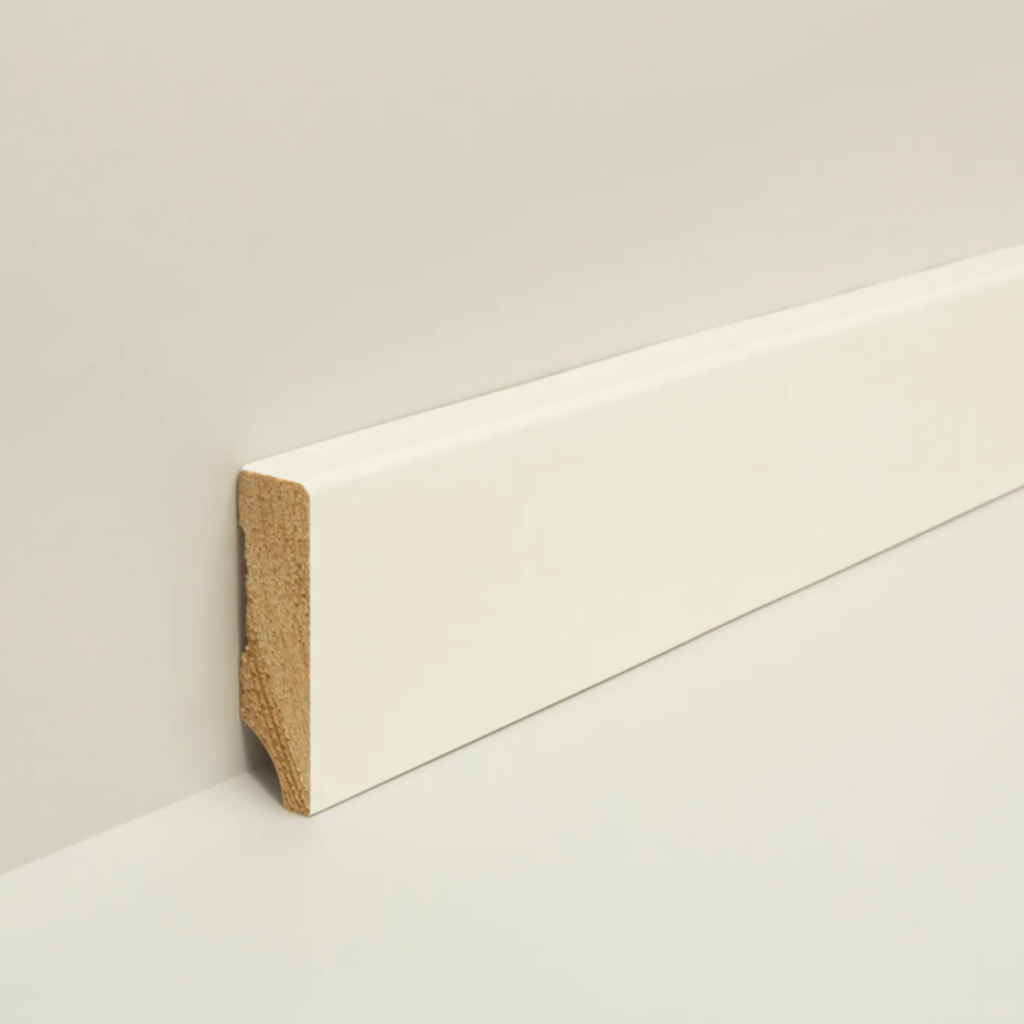 Sockelleiste Kiefer weiß lackiert WL10 16x58mm weiß CUBE #631NEU (SB631)