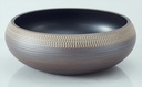 Design Waschschale aus Keramik – Rund 42 × 15 cm, Handgefertigt,Schwarz & Brown