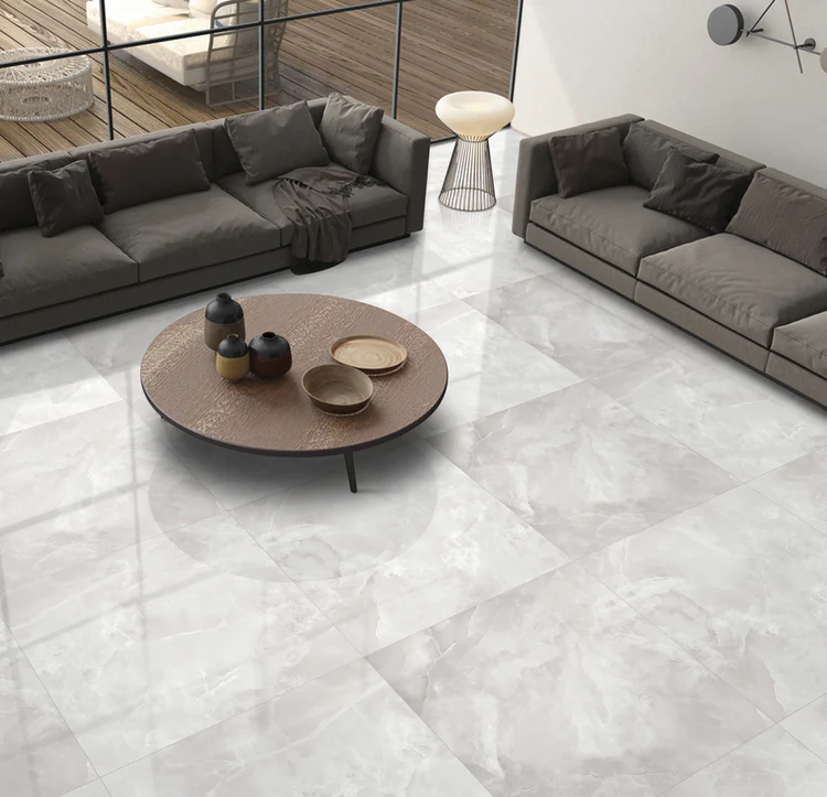 80x80cm Madras Grigio Hochglanz 9mm
