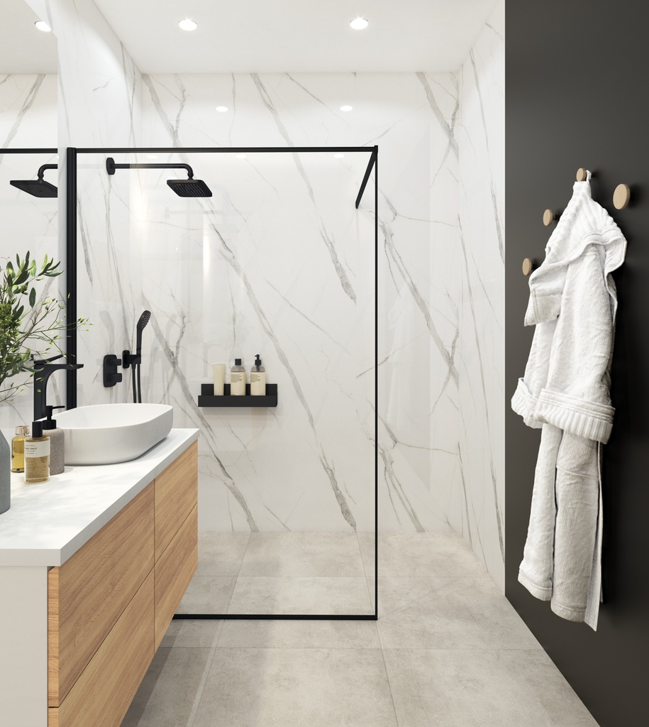 Vilo SPC Paneel 120x265 cm Hochglanz Calacatta White 0,4 cm 