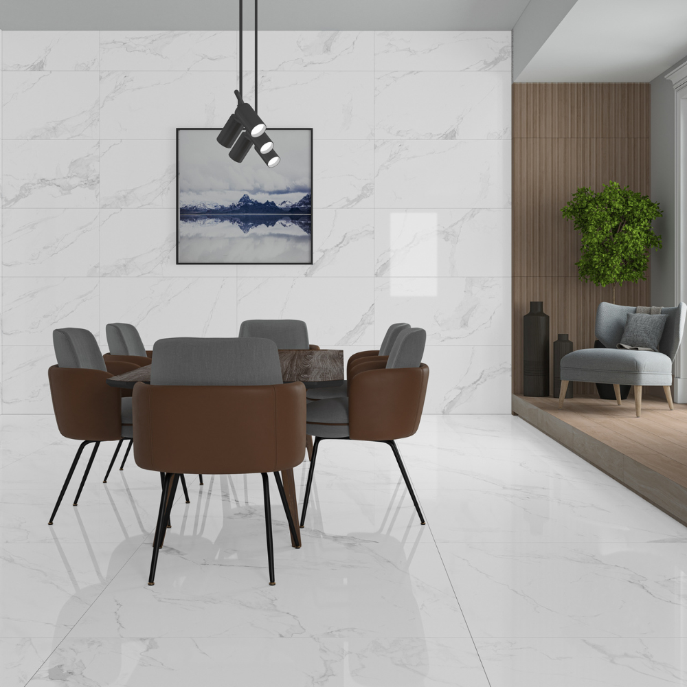160x160cm Marshall White Hochglanz 8 mm